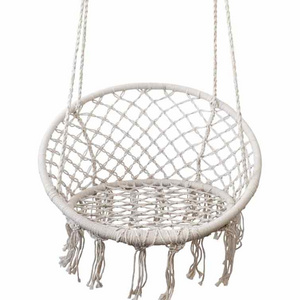 SA-210 2023 hot selling indoor outdoor hanging nest hammock web chair garden Cotton  white macrame net swing