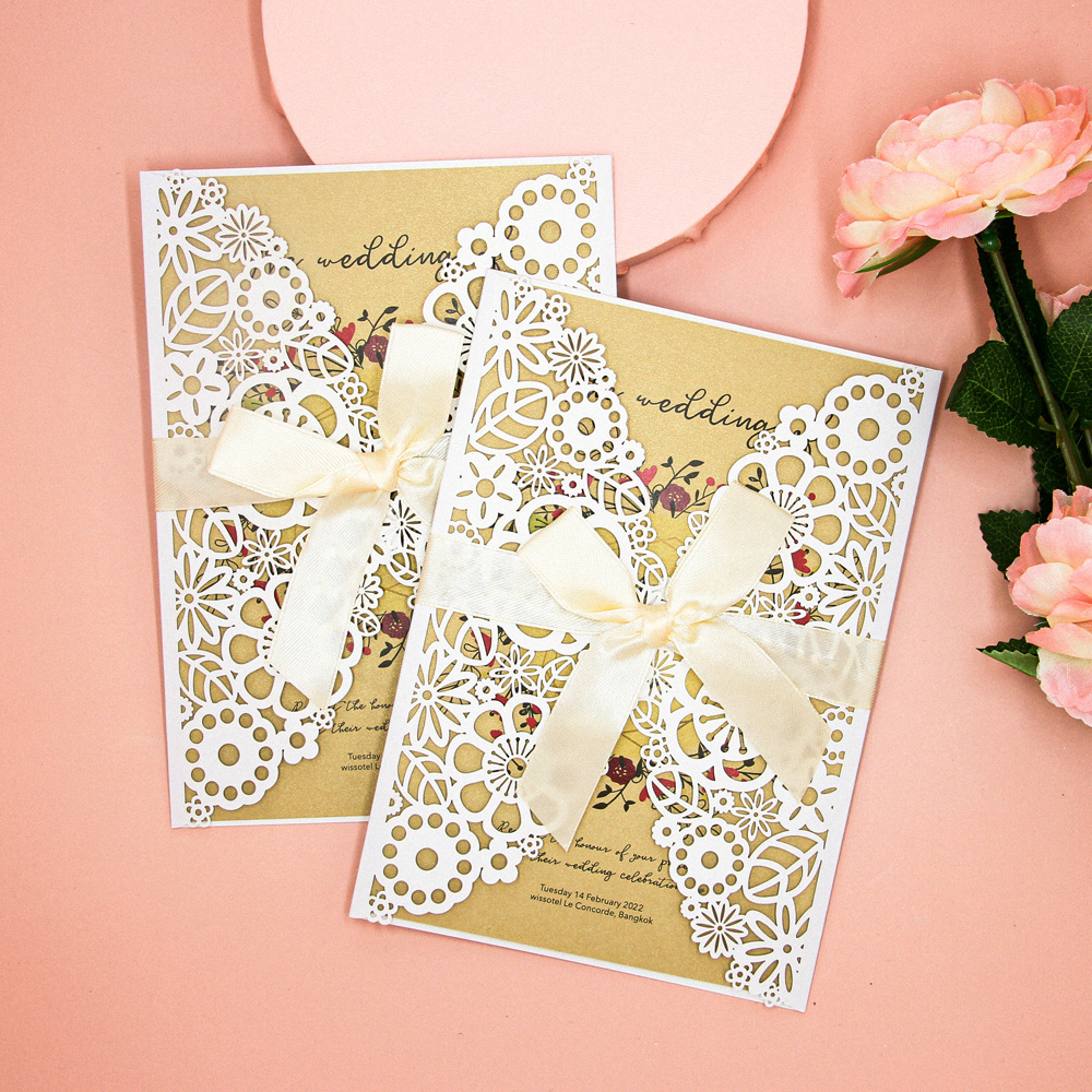 Wedding Invitation Card Custom Luxury Laser Cut 3d Handmade Pop Up Wedding Invitations Card Invitation Card With Envelope