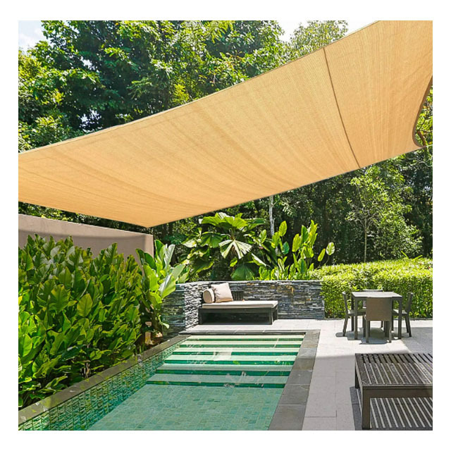 High Quality Outdoor Garden Backyard plastic Waterproof 3*4m Rectangle Sun shade Windsurf Sail clothing canopy patio cover