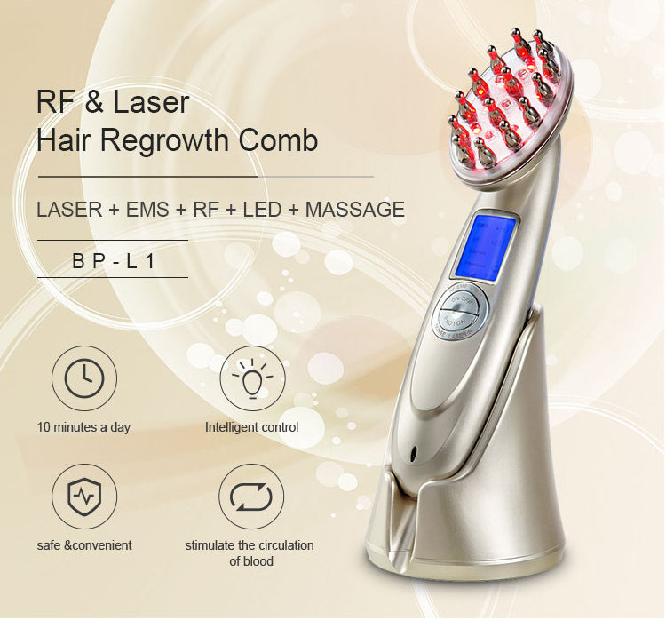 Trending Products 2023 Other Beauty Electric Ems Red Light Anti Hair Loss Scalp Beauty Massage Laser Hair Regrowth Comb