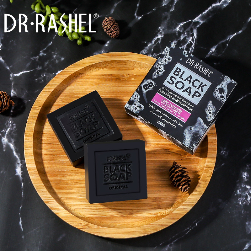 Dr.Rashel Deep Cleansing Charcoal Face Black Soap Oil Control Acne Tighten Pore Whitening Soap