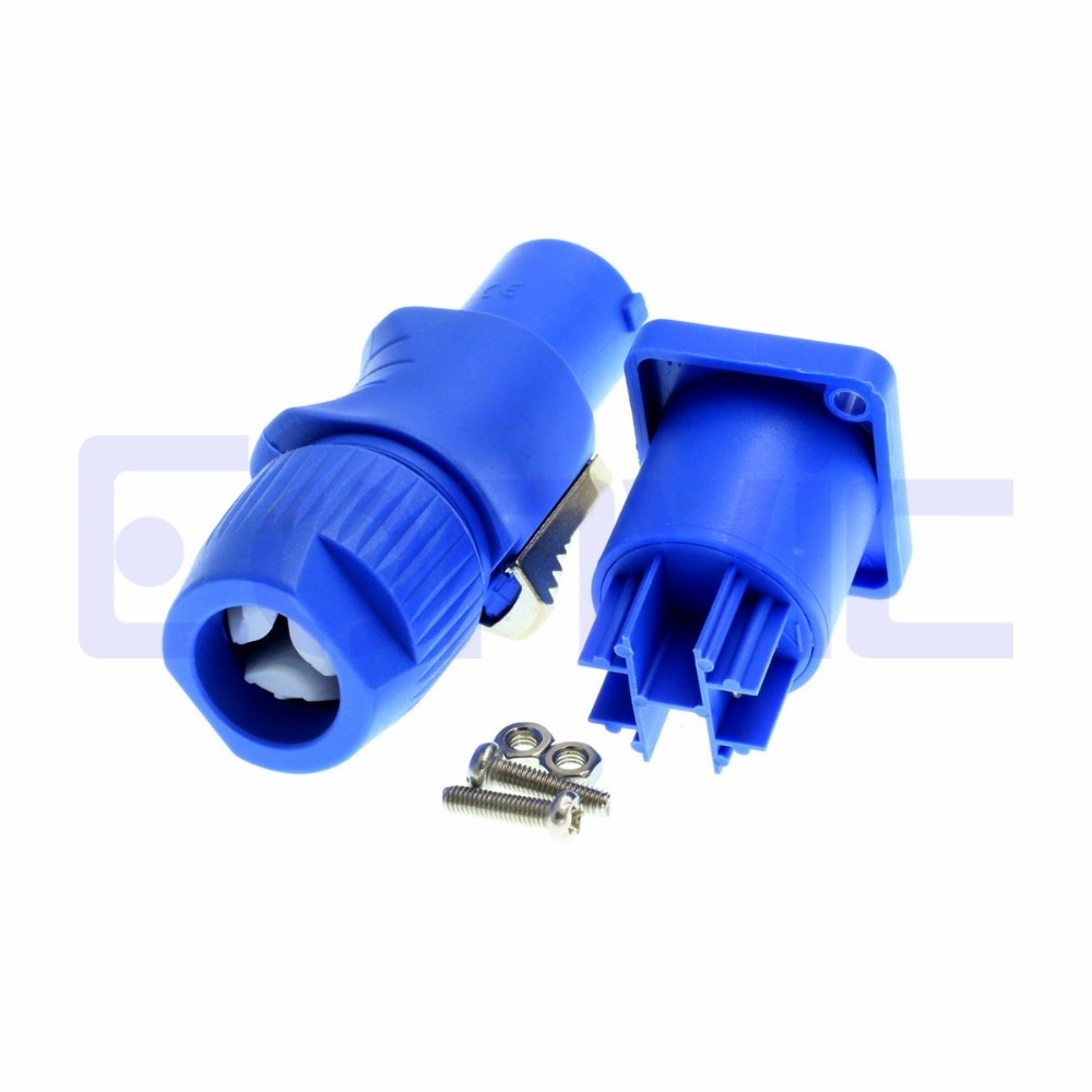 Compatible With Neu trik Powercon NAC3FCA Mains Input Cable Connector 20 Amp NAC3MPA-1 Mains Output Panel Blue Connector Cable