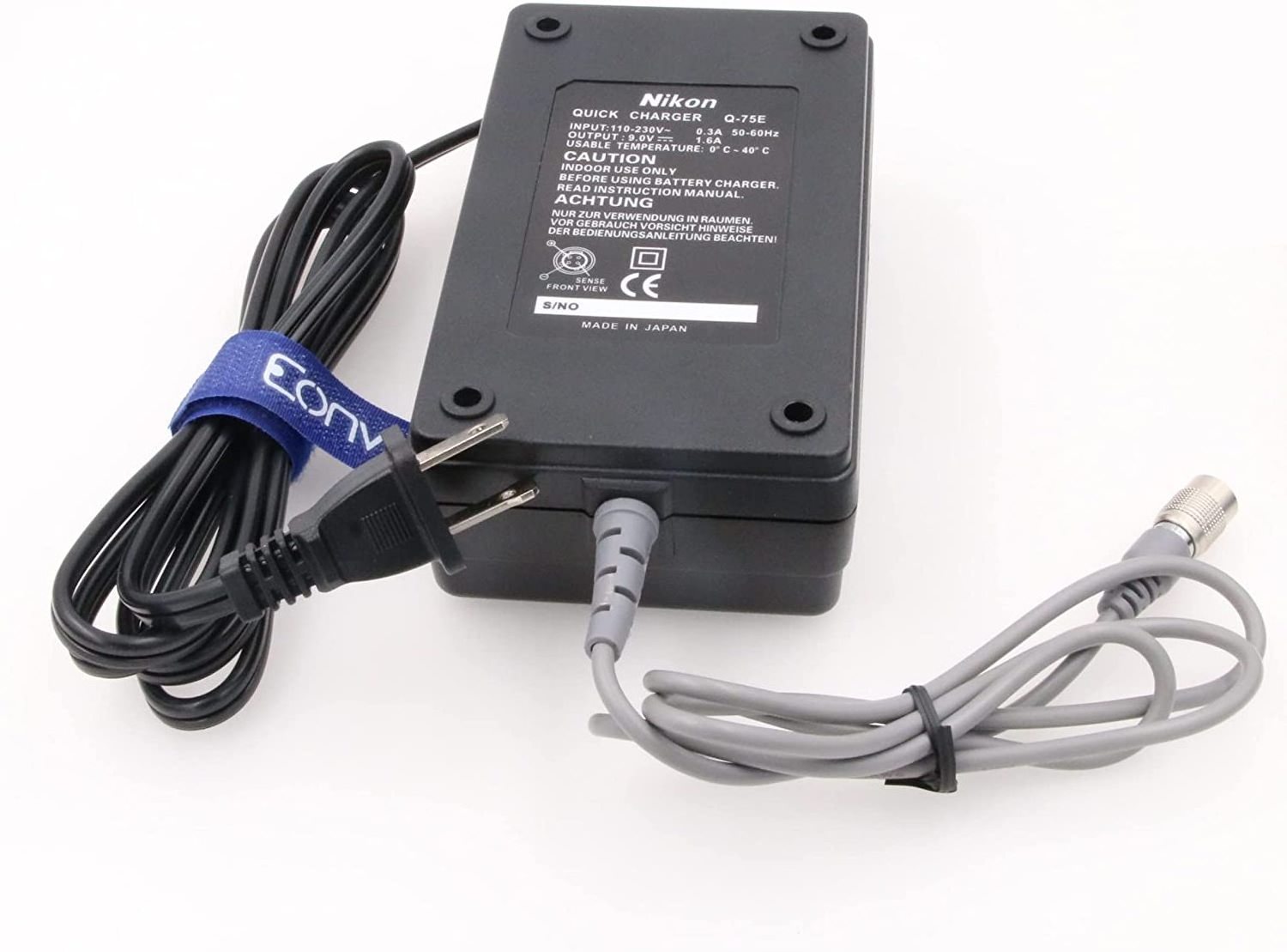 Eonvic 220V-240V Hirose 4 Pin Female Q-75E Q75E AC Power Adapter for Nikon BC-50, BC-60, BC-65, BC-70, BC-80 Batteries