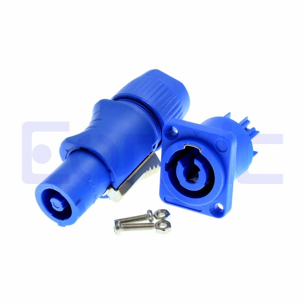 Compatible With Neu trik Powercon NAC3FCA Mains Input Cable Connector 20 Amp NAC3MPA-1 Mains Output Panel Blue Connector Cable