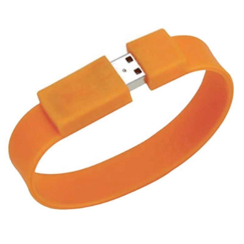 High Quality Custom Color Bracelet Silicone Wristband USB2.0 Flash 1 GB to 32 GB USB Flash Drive