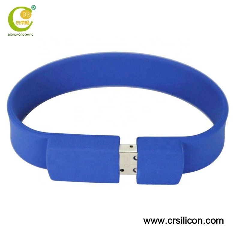 High Quality Custom Color Bracelet Silicone Wristband USB2.0 Flash 1 GB to 32 GB USB Flash Drive