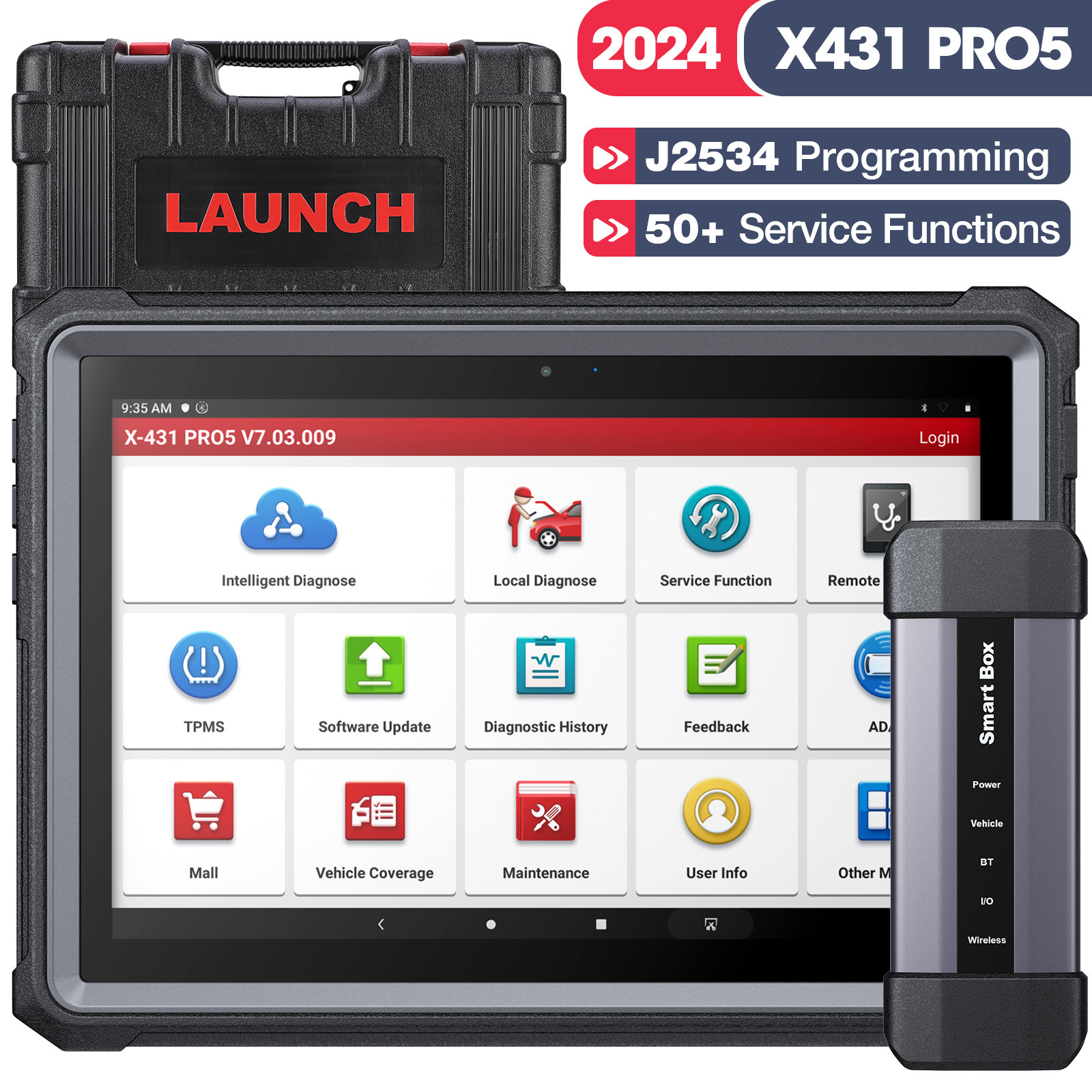 Advanced launch x431 pro5 j2534 reprogramming ecu online coding topology mapping for efficient vehicle diagnostics repairs tool