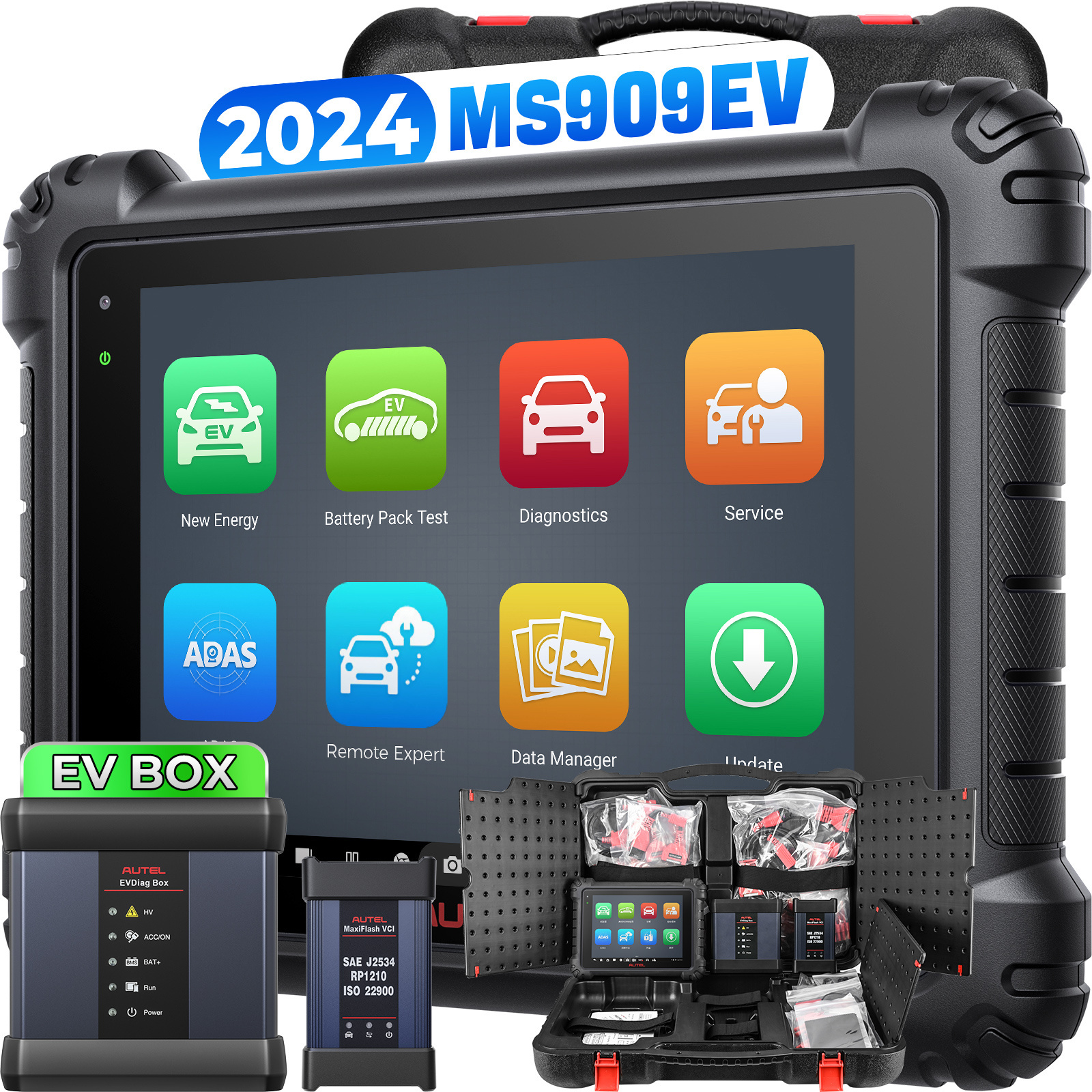 2024 autel maxisys ms909ev ms 909 ms909 ev altar maxi sys ms908s ms908p high voltage automotriz professional diagnostic scanner