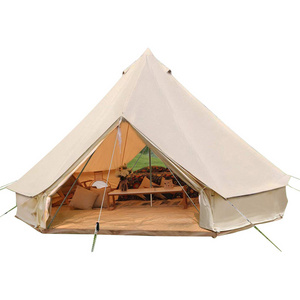 DrunkenXp 5m Big Size 8-10Person Luxury Permanent Waterproof Oxford Canvas Emperor Flame Retardant Bell Yurt Tent