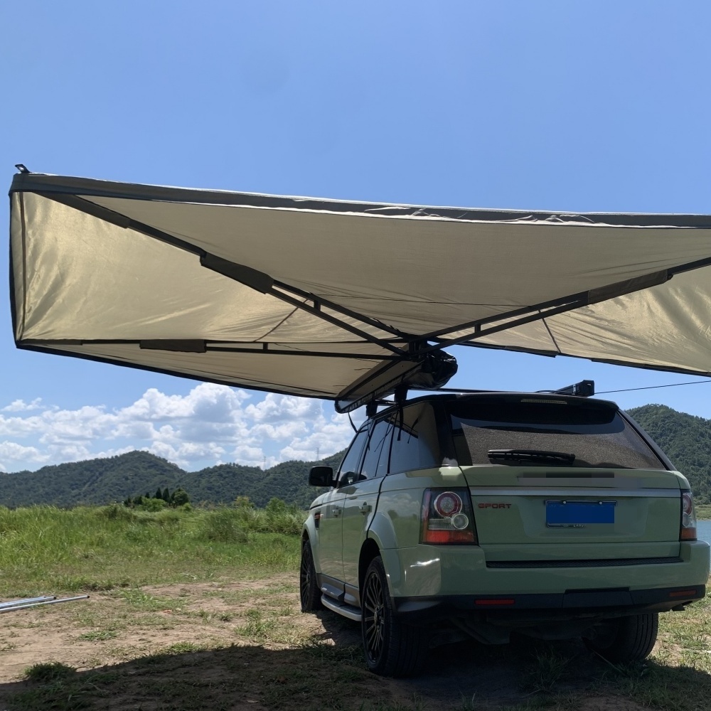 DrunkenXp Sun and Rain Shade 270 Degree 2.0m and 2.5m Radius Car side Awning Car Side Tent