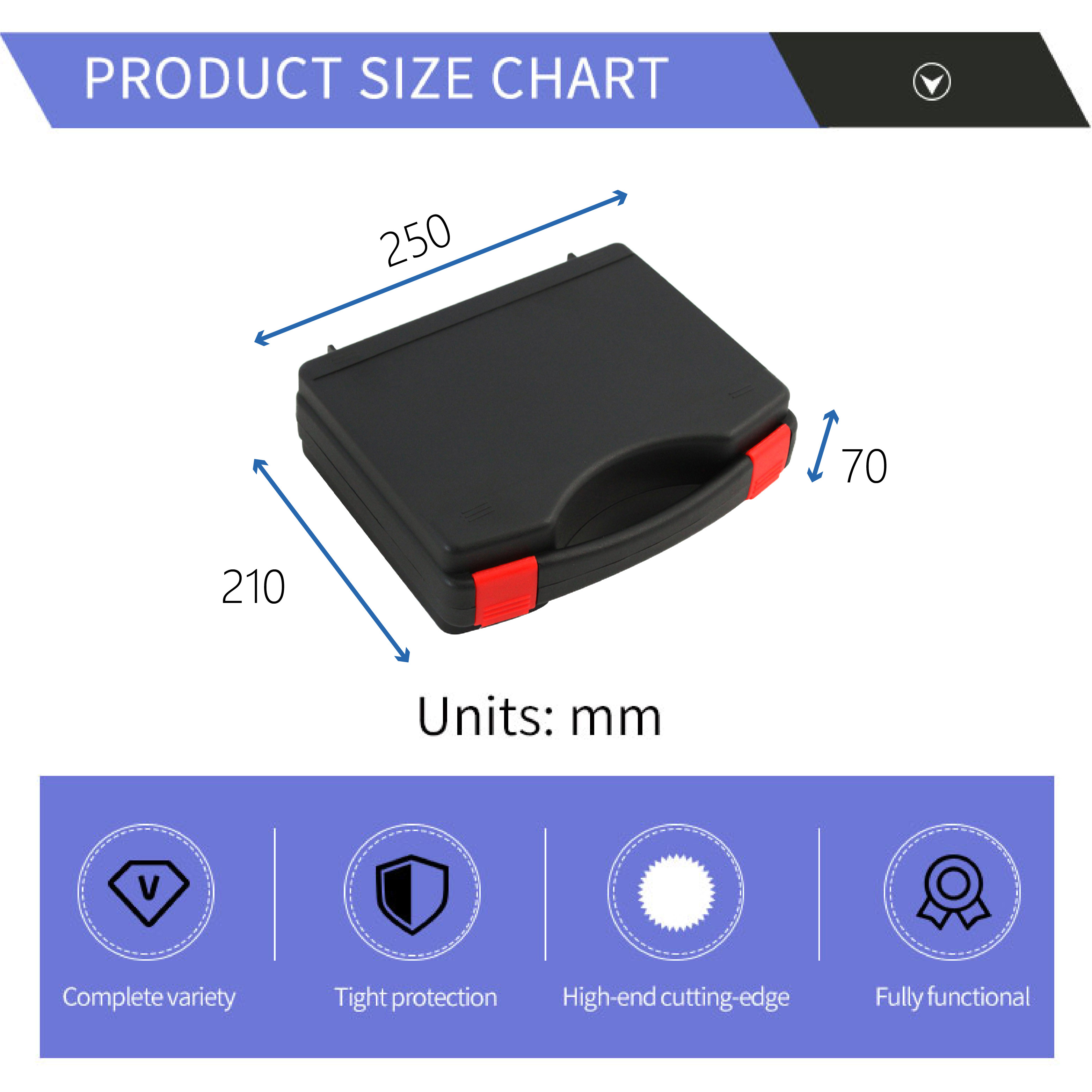 CHINA DESIGNING  TPC002  plastic tool box plastic suitcase with LOGO