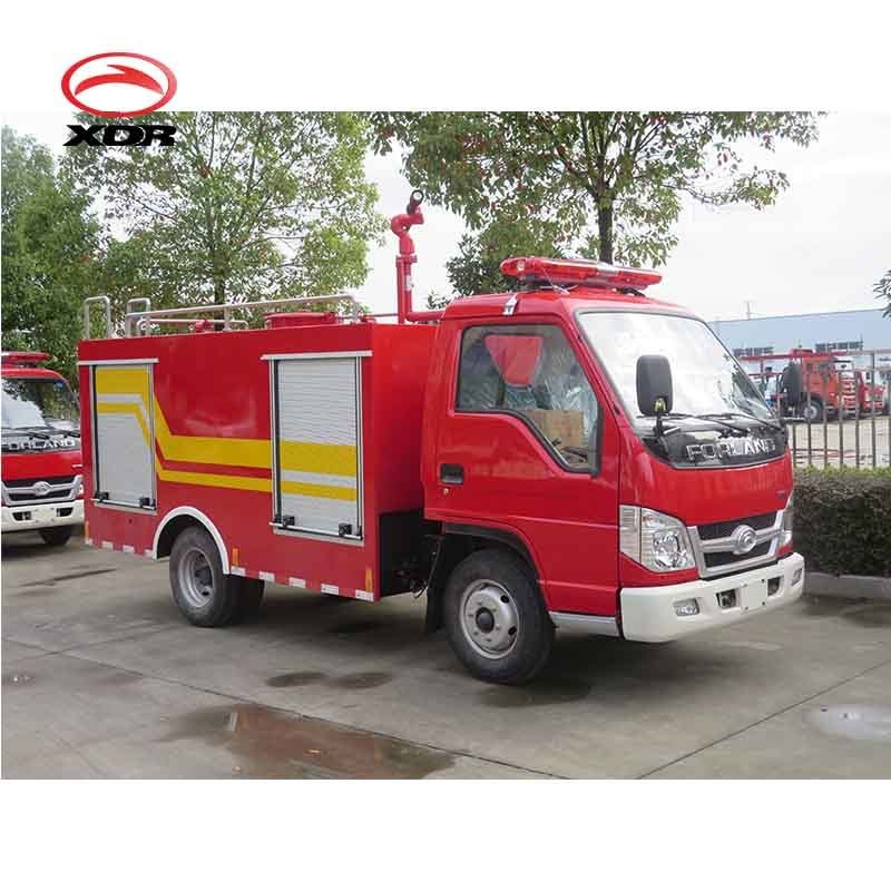 Euro3 Foton mini fire truck 2000L fire fighting truck single cab fire engine price