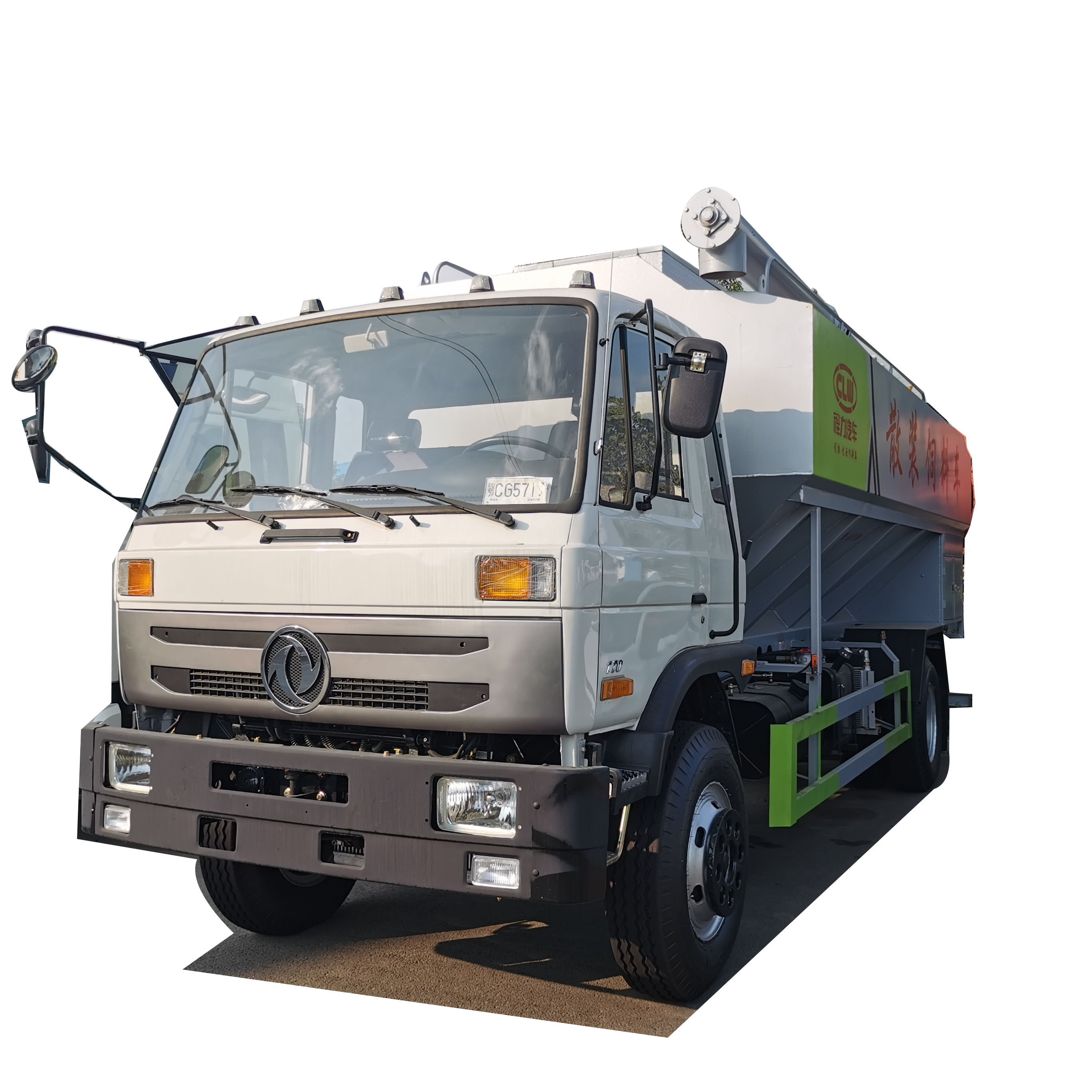 DAFC 5 ton 6 ton 7 ton bulk poultry feed trucks, bulk feed discharge truck, bulk feed transportation truck