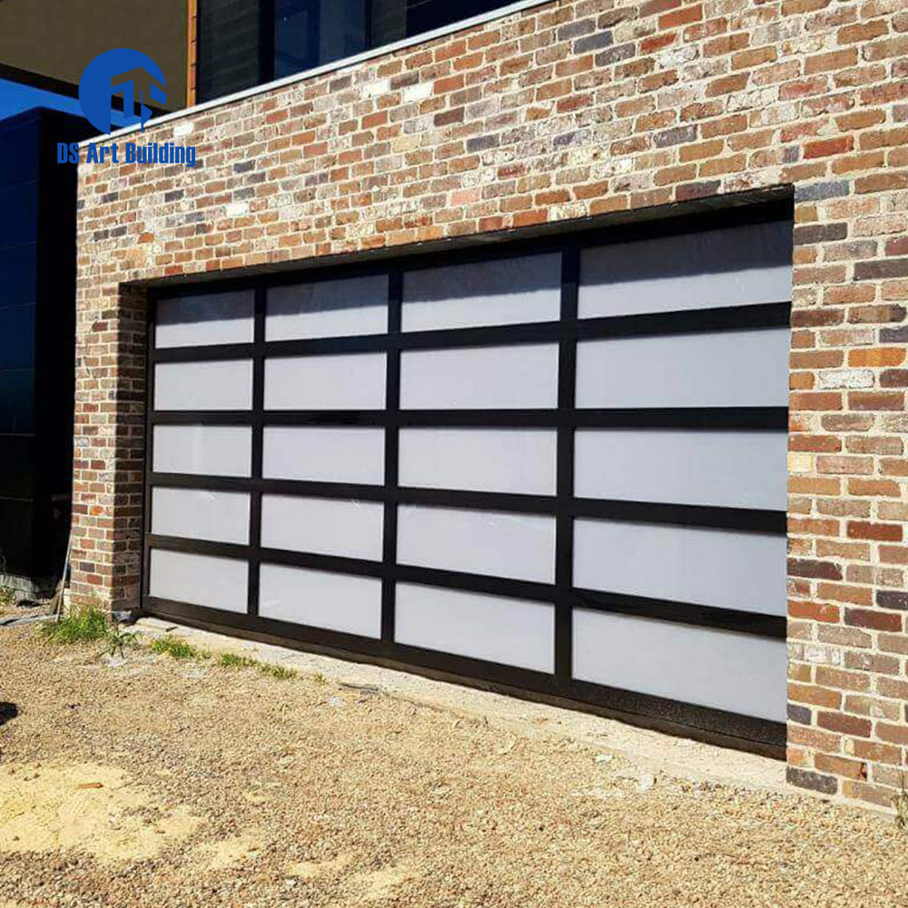 DS 9x8 / 8x7 / 12x7 / 9x7 Modern Electronic Insulated Clear Glass Panel Car Garage Door For House