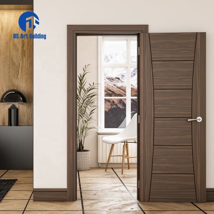 DS High Quality Hinges In Nigeria PVC Wooden Office Door Indoor Interior Natural Engineered Wood Doors