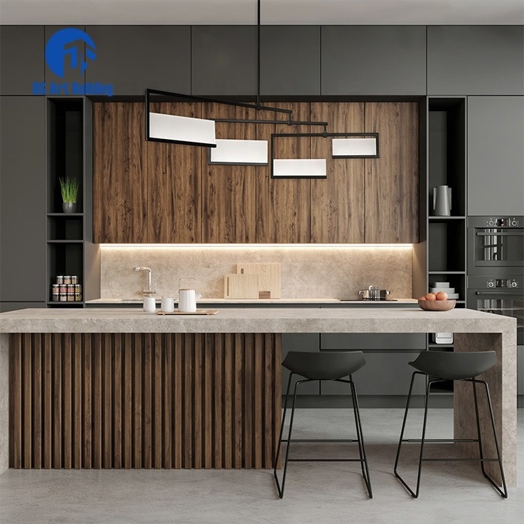 DS Modern American Style Solid Wood Kitchen Cabinets Luxury Kitchen Cabinets