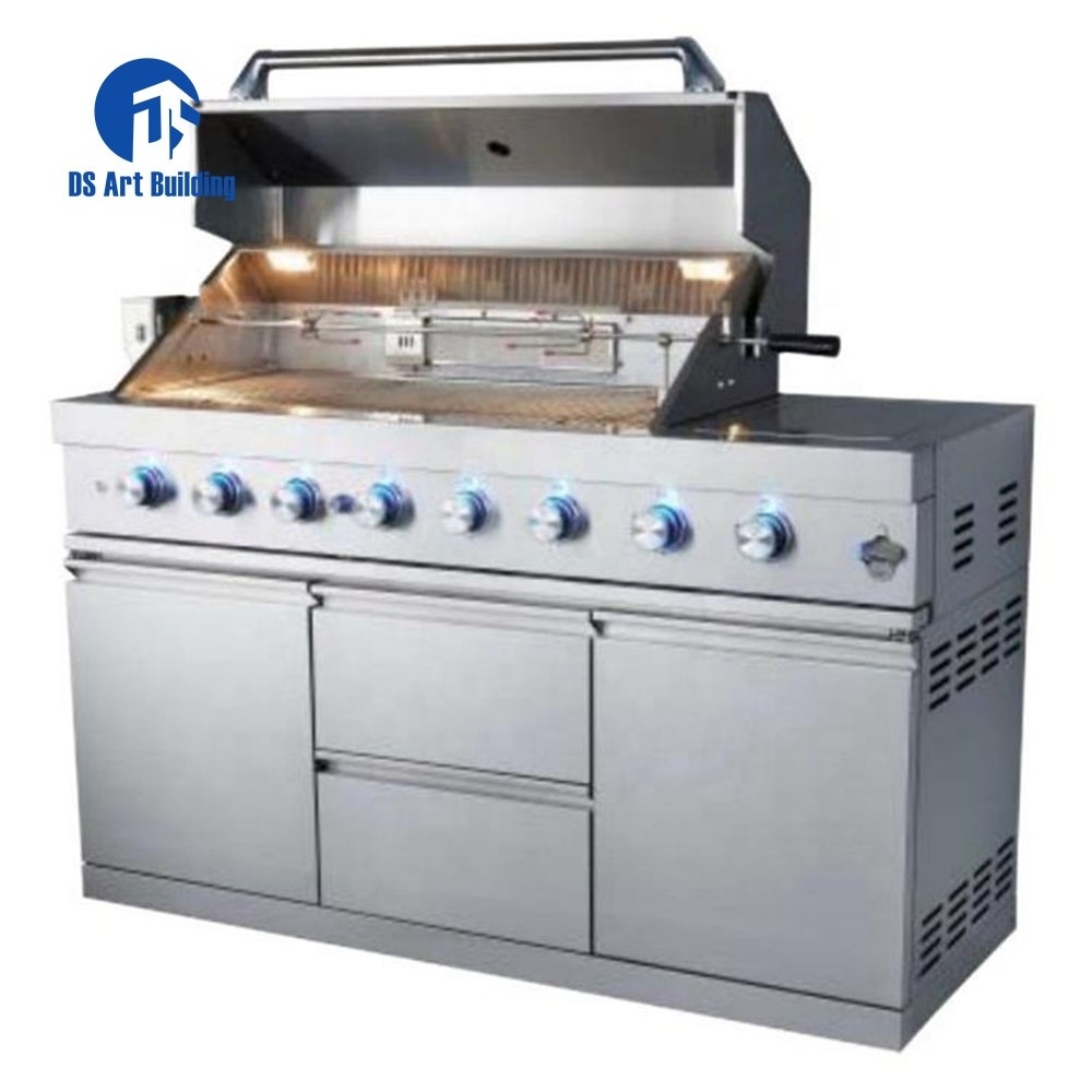 DS Commercial stainless steel bbq gas grill outdoor kitchen