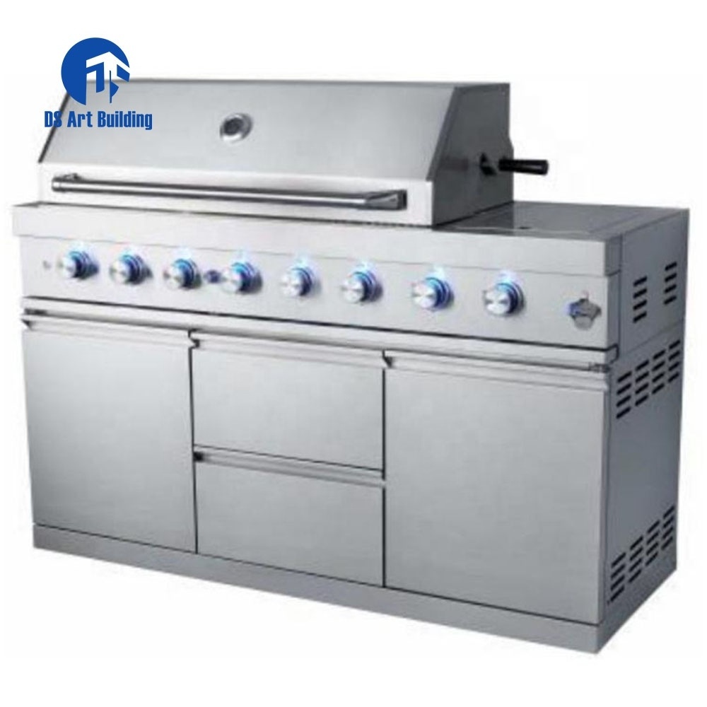 DS Commercial stainless steel bbq gas grill outdoor kitchen