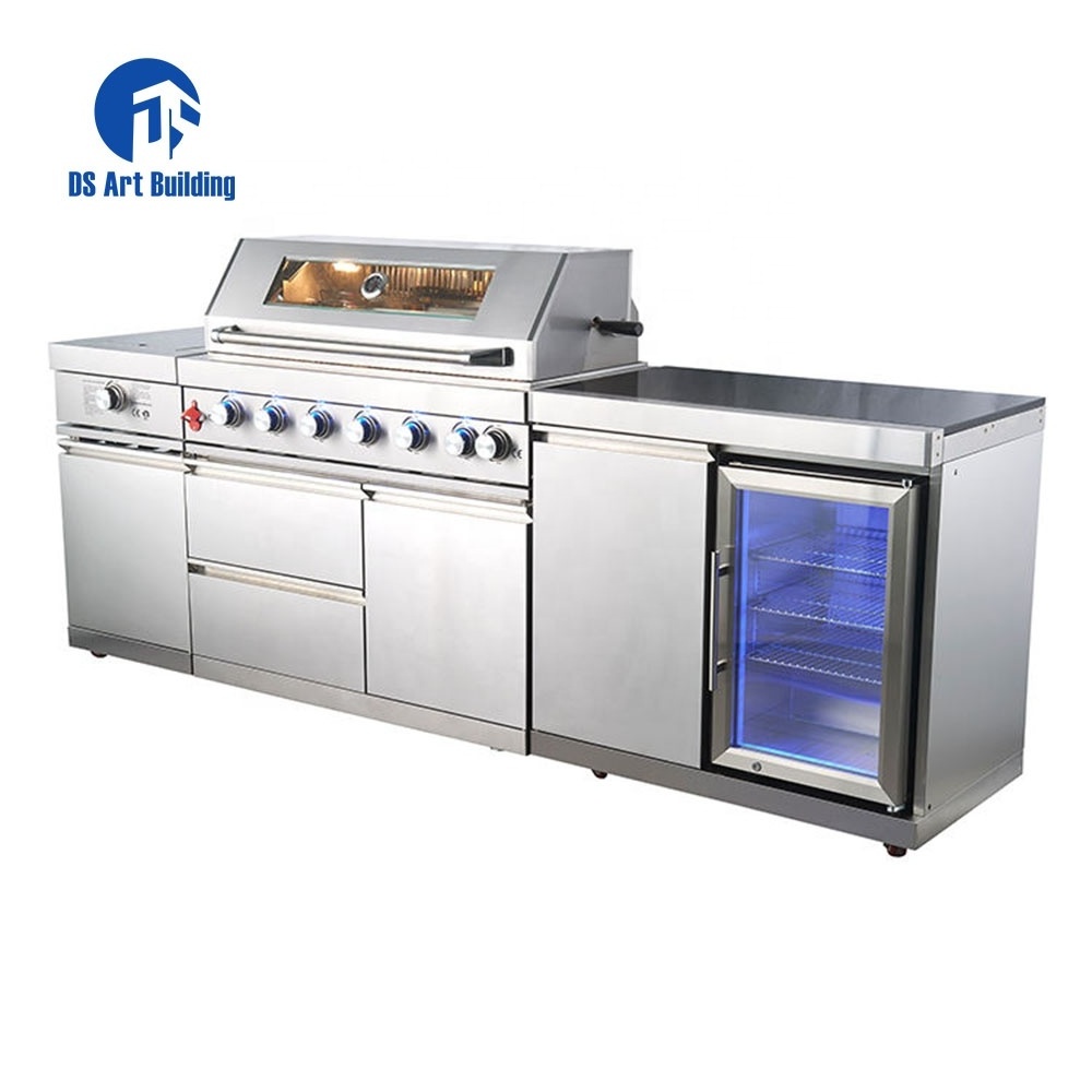 DS Commercial stainless steel bbq gas grill outdoor kitchen