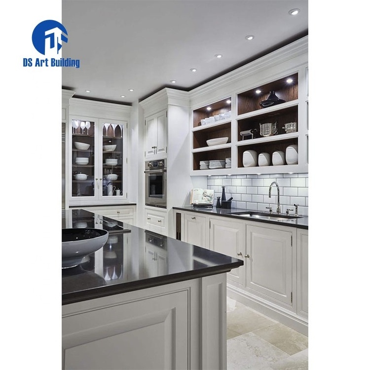 DS RTA modern white shaker solid wood kitchen cabinets