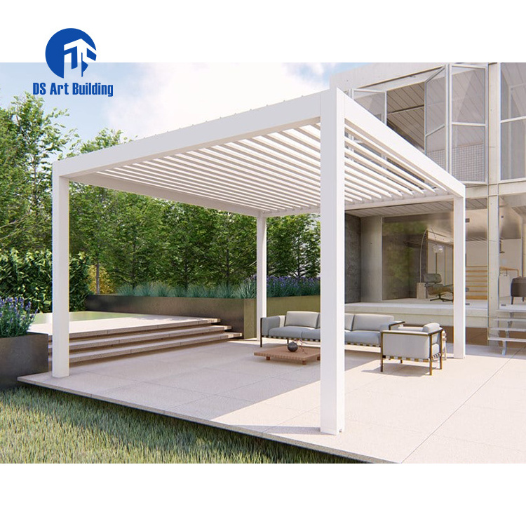 DS Modern Design Aluminium Frame Terrace Waterproof Metal Garden Pergola Canopy Roof Gazebo Manufacturers