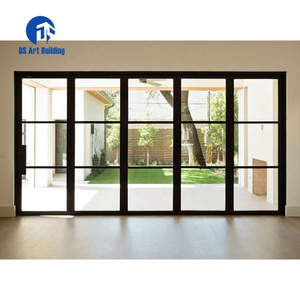 DS Cheap Custom Veranda Exterior Accordion Bifold Door Glass Sliding Patio Bi-Folding Bifold Aluminum Bi Folding Door