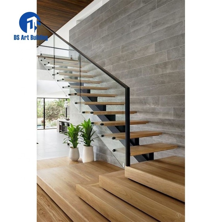 DS Modern Wood Floating Staircase Cantilevered Stairs