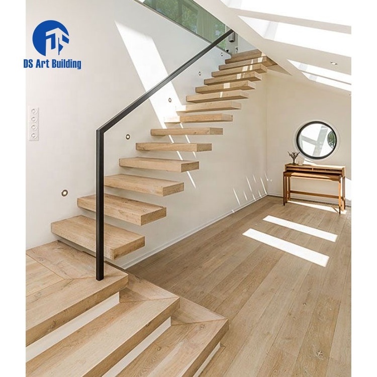 DS Modern Wood Floating Staircase Cantilevered Stairs