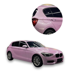 New arrival Glossy light pink car wrap vinyl/Pink car wrap/PET vinyl car wrap pink 1.52*17M