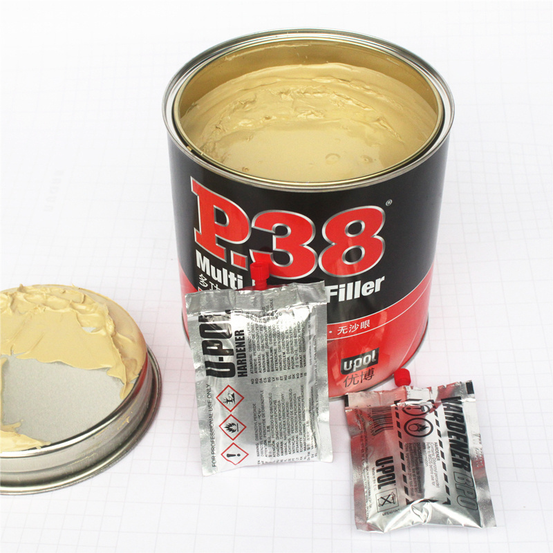 Auto refinish paint fiber glass putty automotive repair car body plastic filler poly putty fiberglass putty