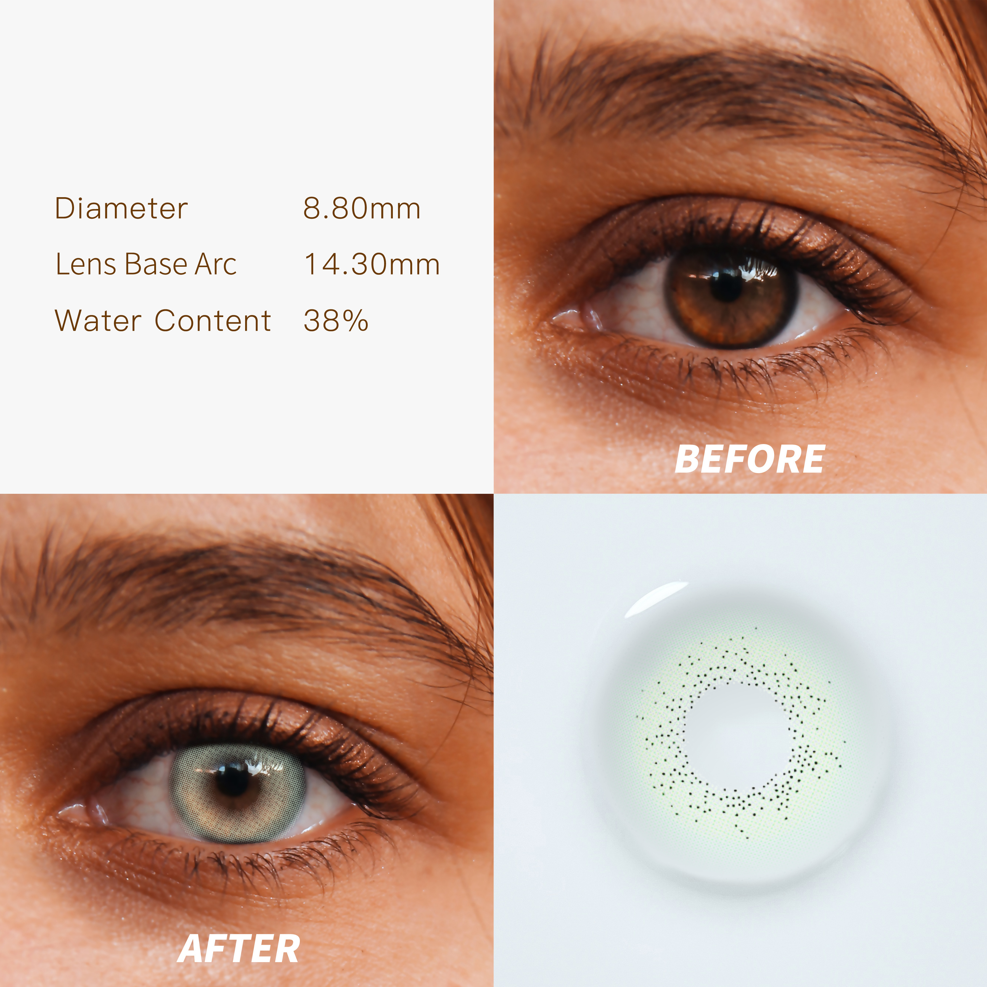 Black Spot Sky Gray Natural Color Beauty Eye Accept Paypal Lenses Contact,New Look Great Quality Eye Lenses Contact