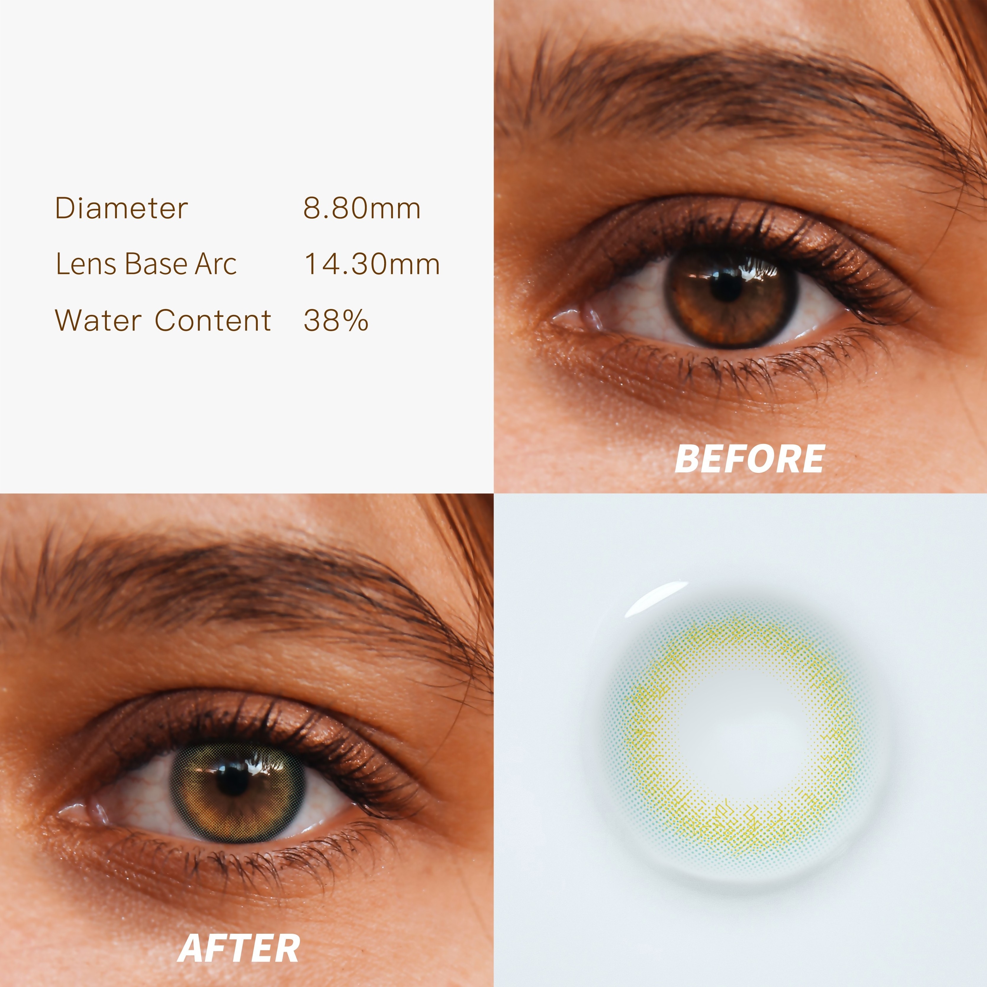 Original Customized Design Colored Eye Contacts,Fancy Look Cosplay Women Lovely Beauty Natural Look Color Eye Contacts//