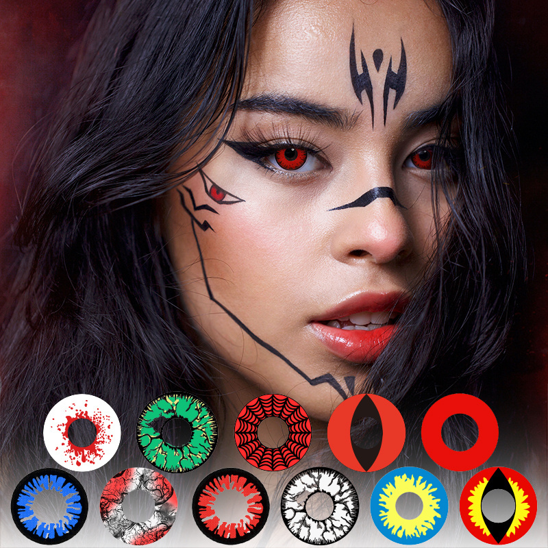 Crazy Cosplay Anime Halloween Party Accessories Colored Contact Lenses