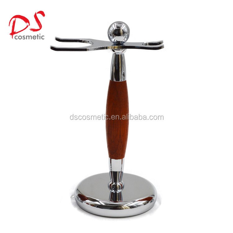 DISHI shaving beard brush razor stand,men shaving razor set,stainless steel stand holder