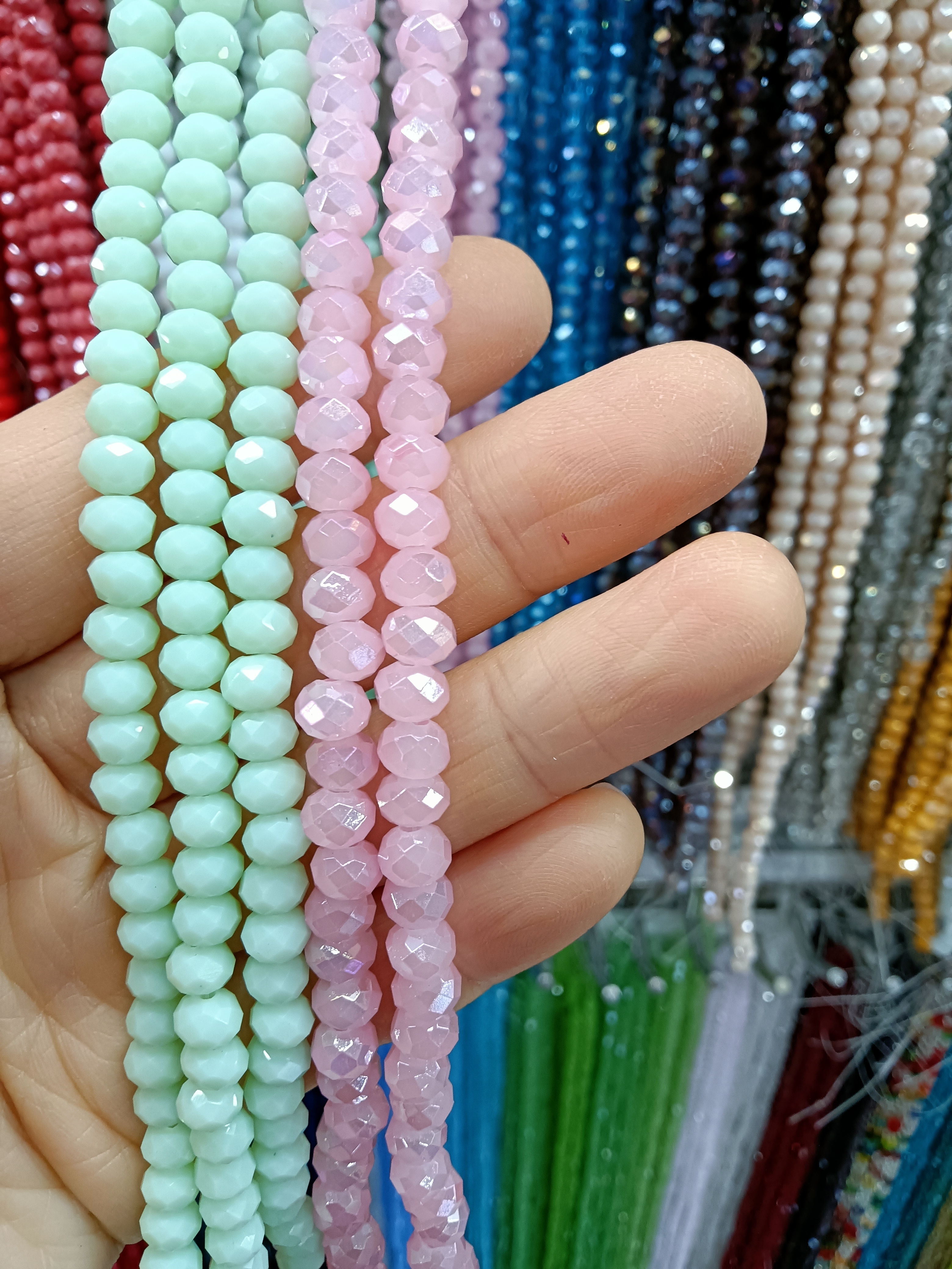 Multicolor Faceted  Rondelle Crystal  Beads accessories for DIY and Jewelry Making other loose beads glass