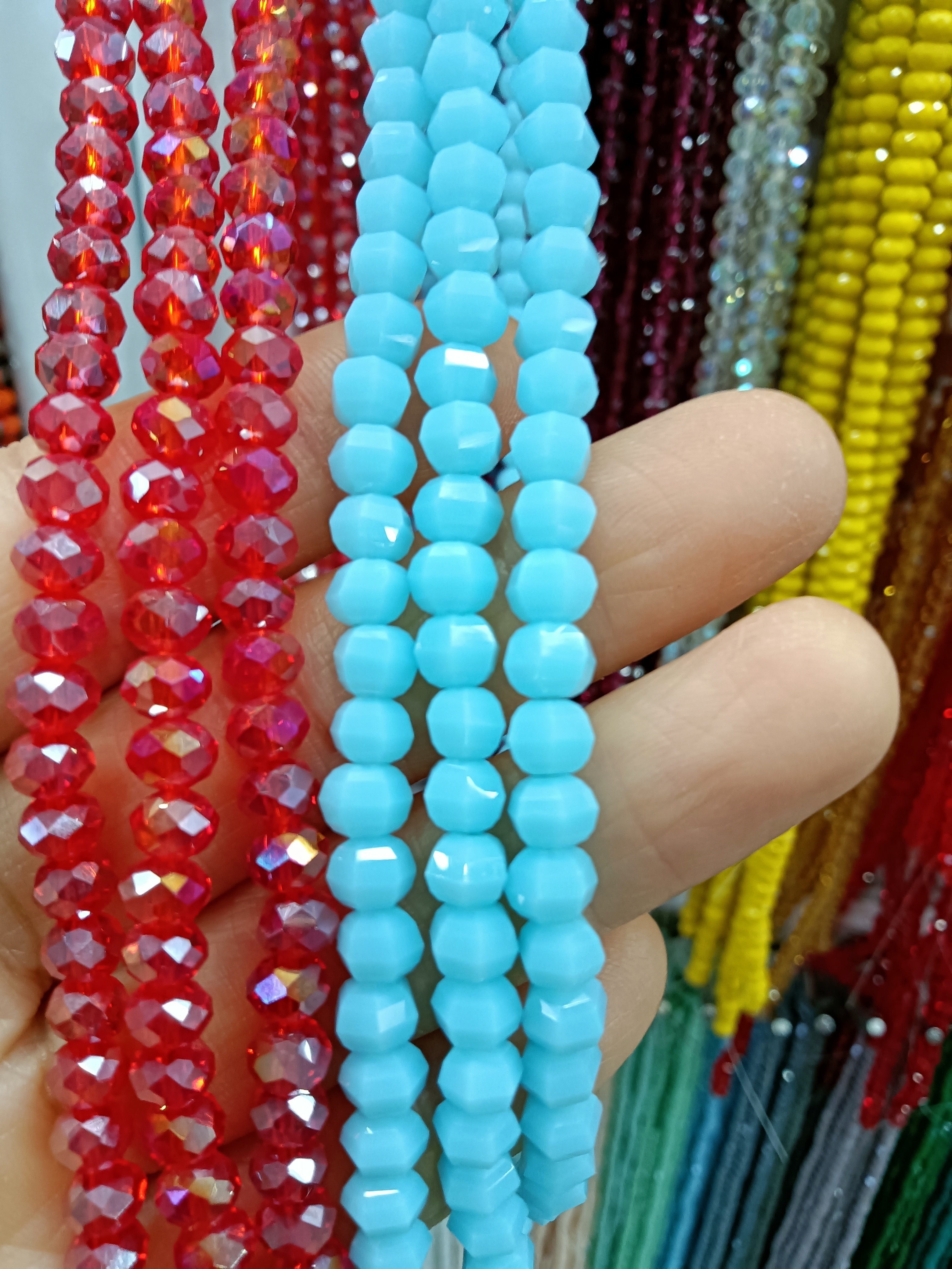 Multicolor Faceted  Rondelle Crystal  Beads accessories for DIY and Jewelry Making other loose beads glass