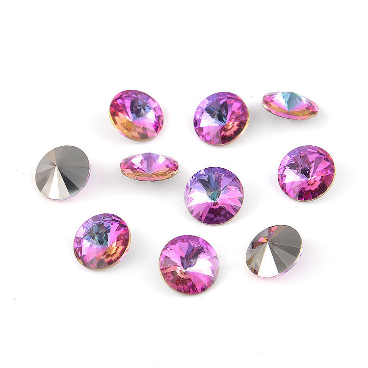 K9 Quality High Quality Loose Rhinestone Beads Rivoli Rhinestones, Wholesale Glass Pointback Rhinestone Crystal Rivoli 14mm