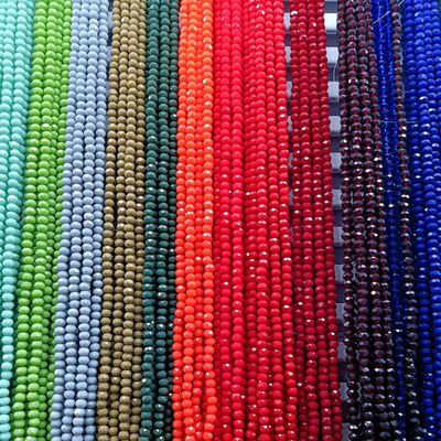 Multicolor Faceted  Rondelle Crystal  Beads accessories for DIY and Jewelry Making other loose beads glass