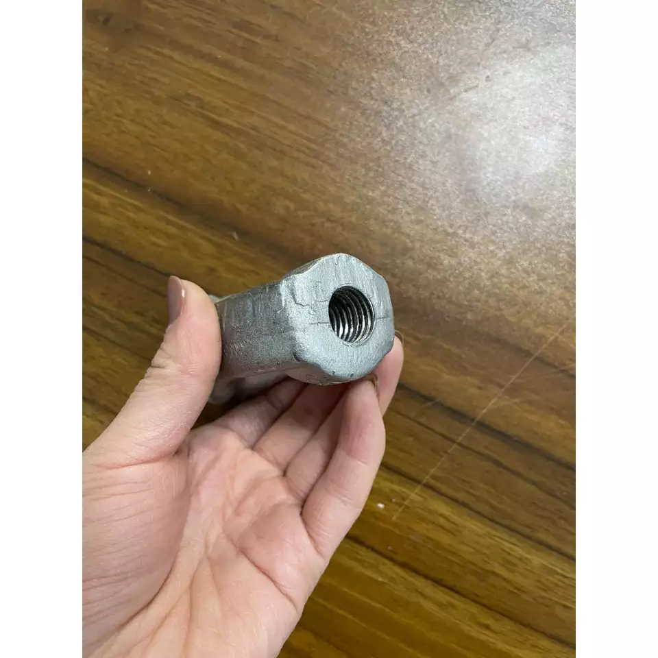 Hot Dip Galvanized power transmission line fitting forged carbon steel thimble eye nuts for stay rod  anchor rod