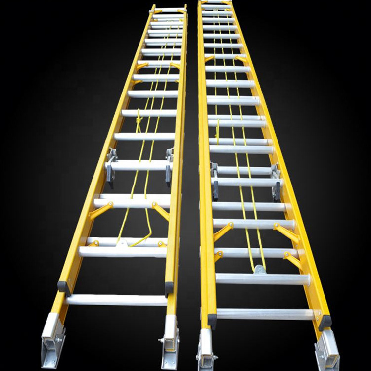 Wholesale New Product 10m Rope Telescopic Fiberglass Steps High Quality Ladder