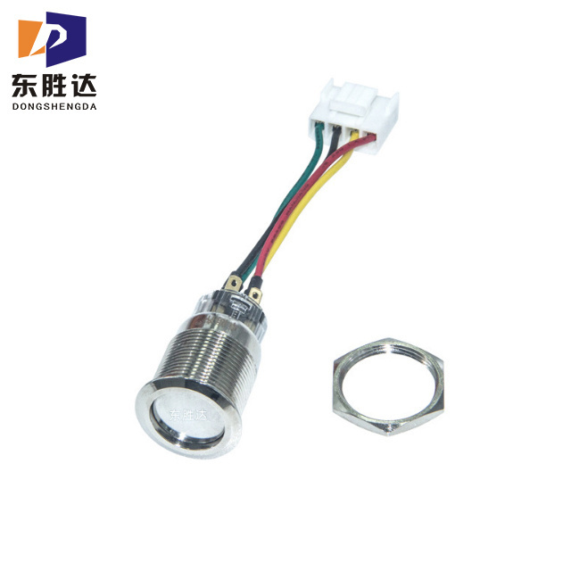 12V 20A Waterproof Metal Button Switch LED Instantaneous Locking Custom Power Button Switch Metal Push Button Switch