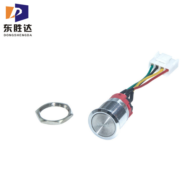 12V 20A Waterproof Metal Button Switch LED Instantaneous Locking Custom Power Button Switch Metal Push Button Switch