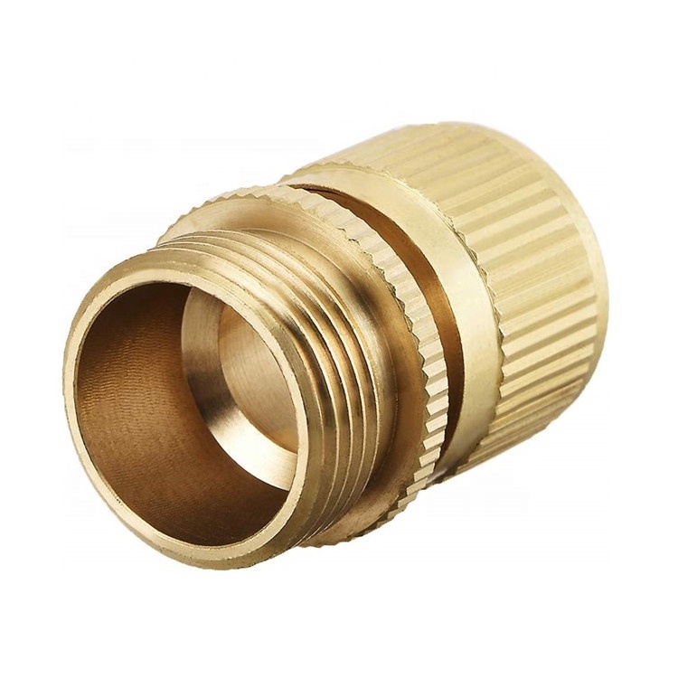 Brass Quick Click 3/4-Inch NHT/BSP Male Thread Faucet Adapter Connector