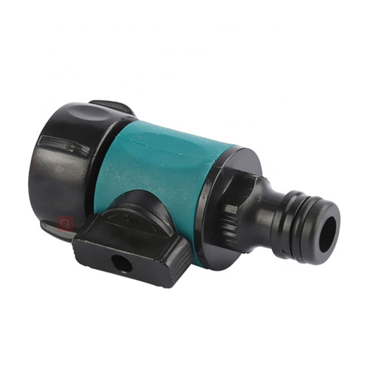 Home Garden Watering Hose 1-way Plastic Faucet Adapter Connector with Water flow Control Valve