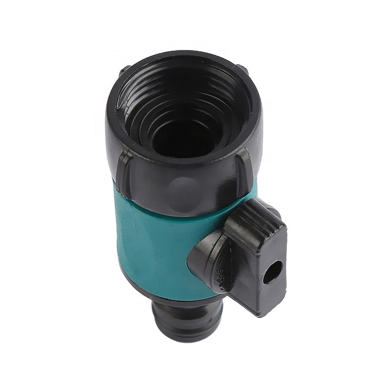 Home Garden Watering Hose 1-way Plastic Faucet Adapter Connector with Water flow Control Valve