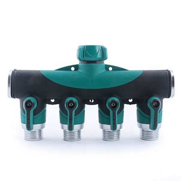 4 Way Garden Hose Splitter Highly Durable 3/4