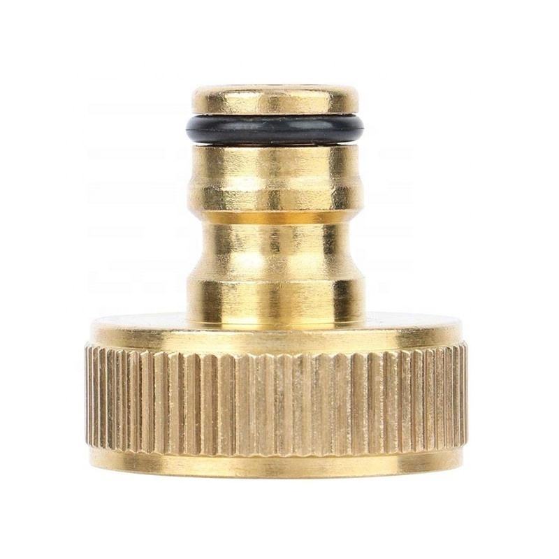 Garden Brass Tap Hose Pipe Connector Quick Coupler Adapter with 1