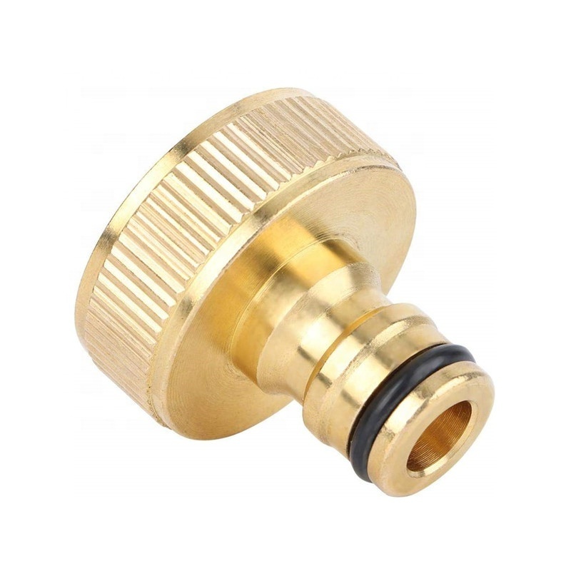 Garden Brass Tap Hose Pipe Connector Quick Coupler Adapter with 1