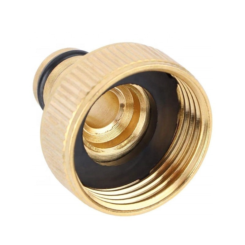 Garden Brass Tap Hose Pipe Connector Quick Coupler Adapter with 1