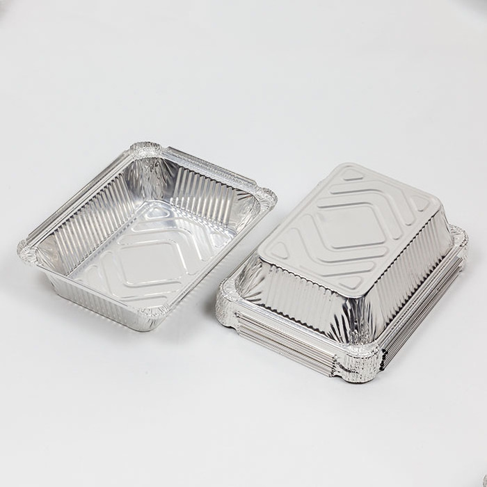 aluminum mini flan foil loaf pan baking container with lid